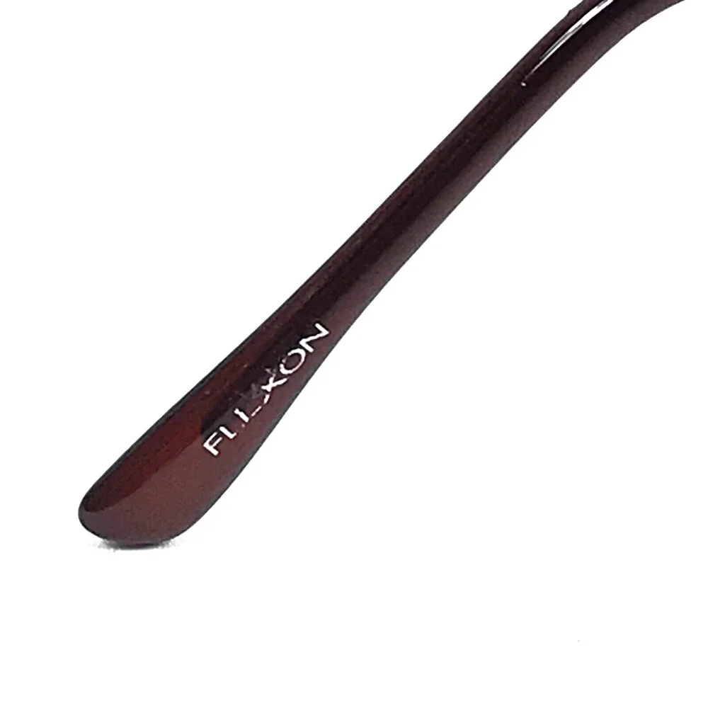 Autoflex with Flexon Eyeglasses Frames 63 MOCHA Brown Square Half Rim 51-20-140
